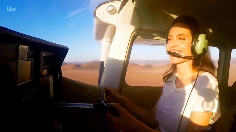 Angelina Jolie airplane Nambia