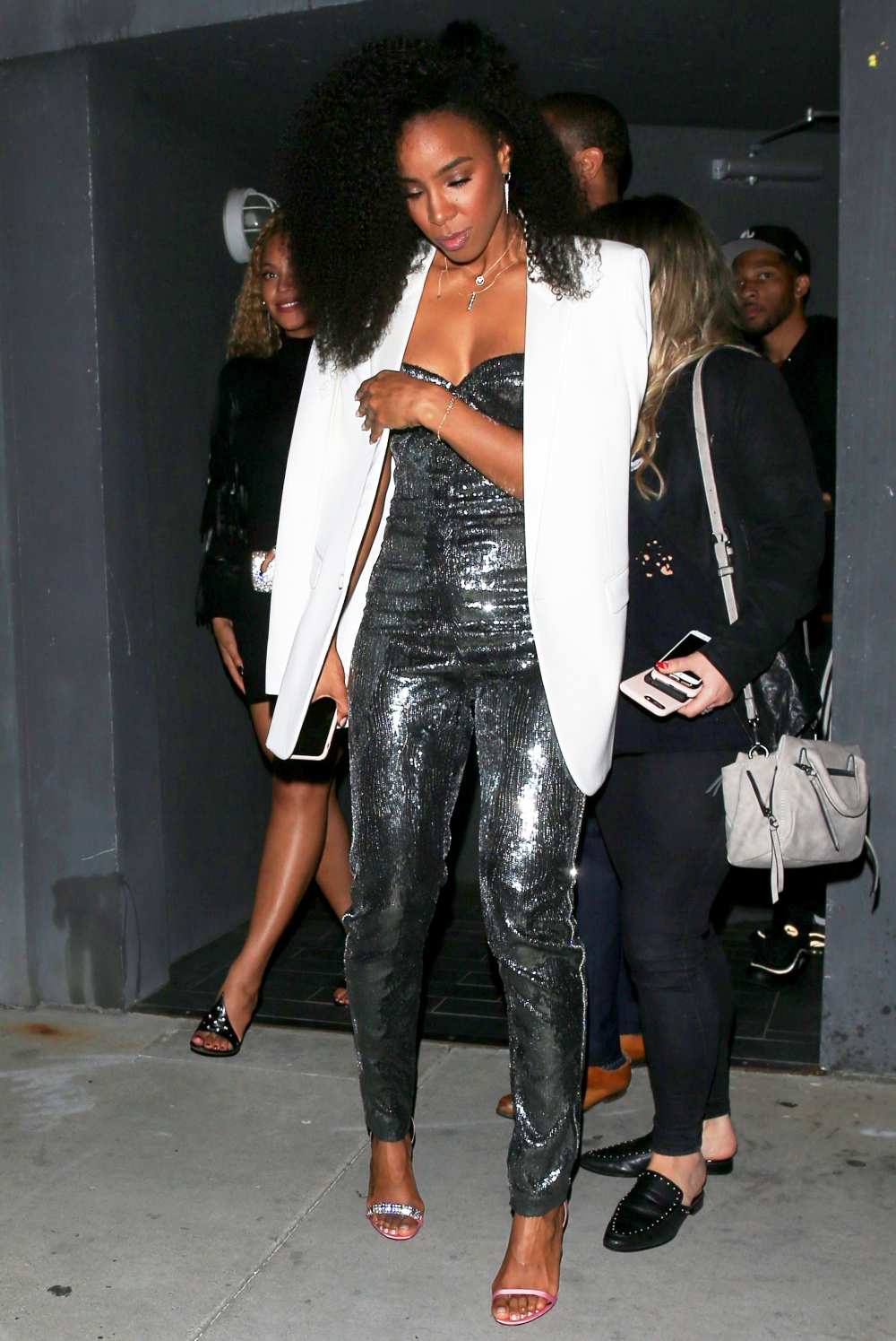 Kelly Rowland steps out on April 24, 2018 in West Hollywood, California.