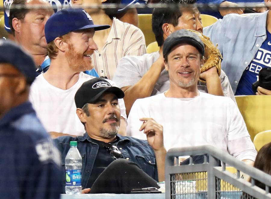 Brad Pitt Los Angeles Dodgers Game