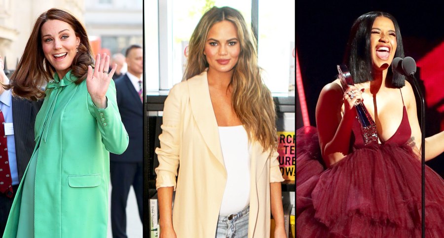 Kate Middleton, Chrissy Teigen, and Cardi B