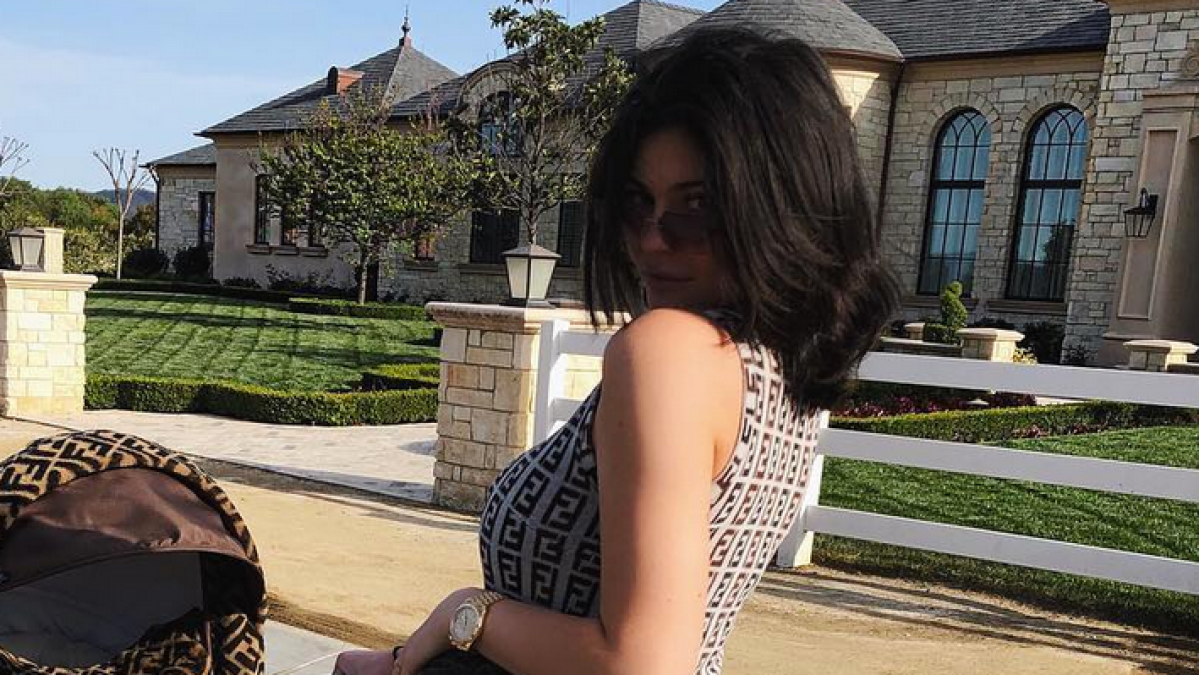 Kylie Jenner takes Stormi on a walk in Fendi stroller