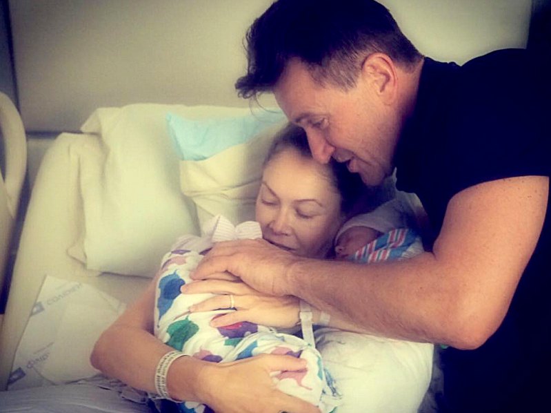 Kym Johnson and Robert Herjavec and their twins