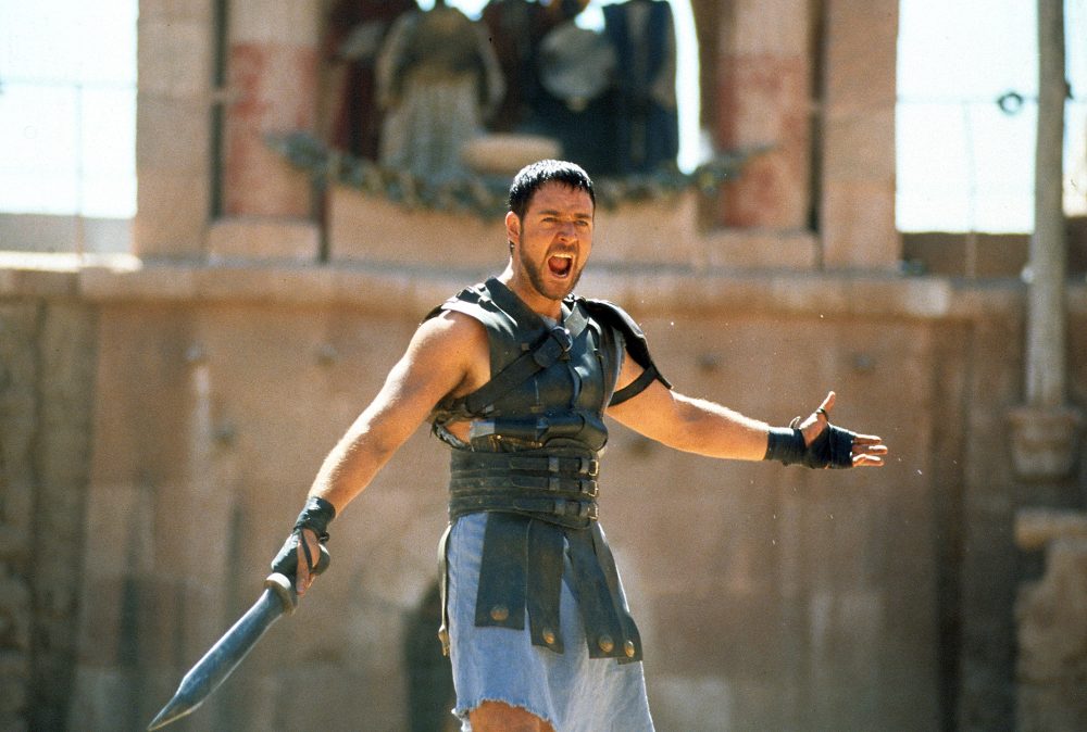 Russell Crowe divorce auction gladiator