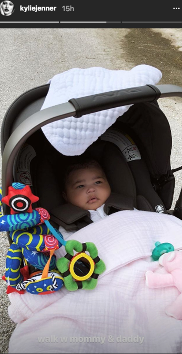 Stormi Webster out for a stroll.