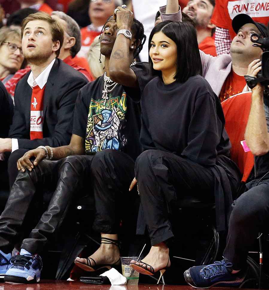 Travis Scott Kylie Jenner NBA Playoffs