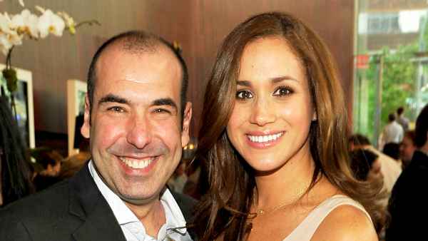 Rick Hoffman and Meghan Markle attend USA Network Upfront 2012 after party at Alice Tully Hall at Lincoln Center in New York City.