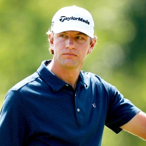 Lucas Glover reacts during the second round of the 2013 Zurich Classic of New Orleans at TPC Louisiana in Avondale, Louisiana.