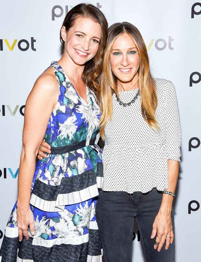 Kristin Davis and Sarah Jessica Parker attend the "Gardeners Of Eden" Special Screening at Norwood Club on May 5, 2015 in New York City.
