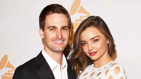 Evan Spiegel and Miranda Kerr attend the 2016 Pre-Grammy Gala and Salute to Industry Icons at The Beverly Hilton Hotel in Beverly Hills.