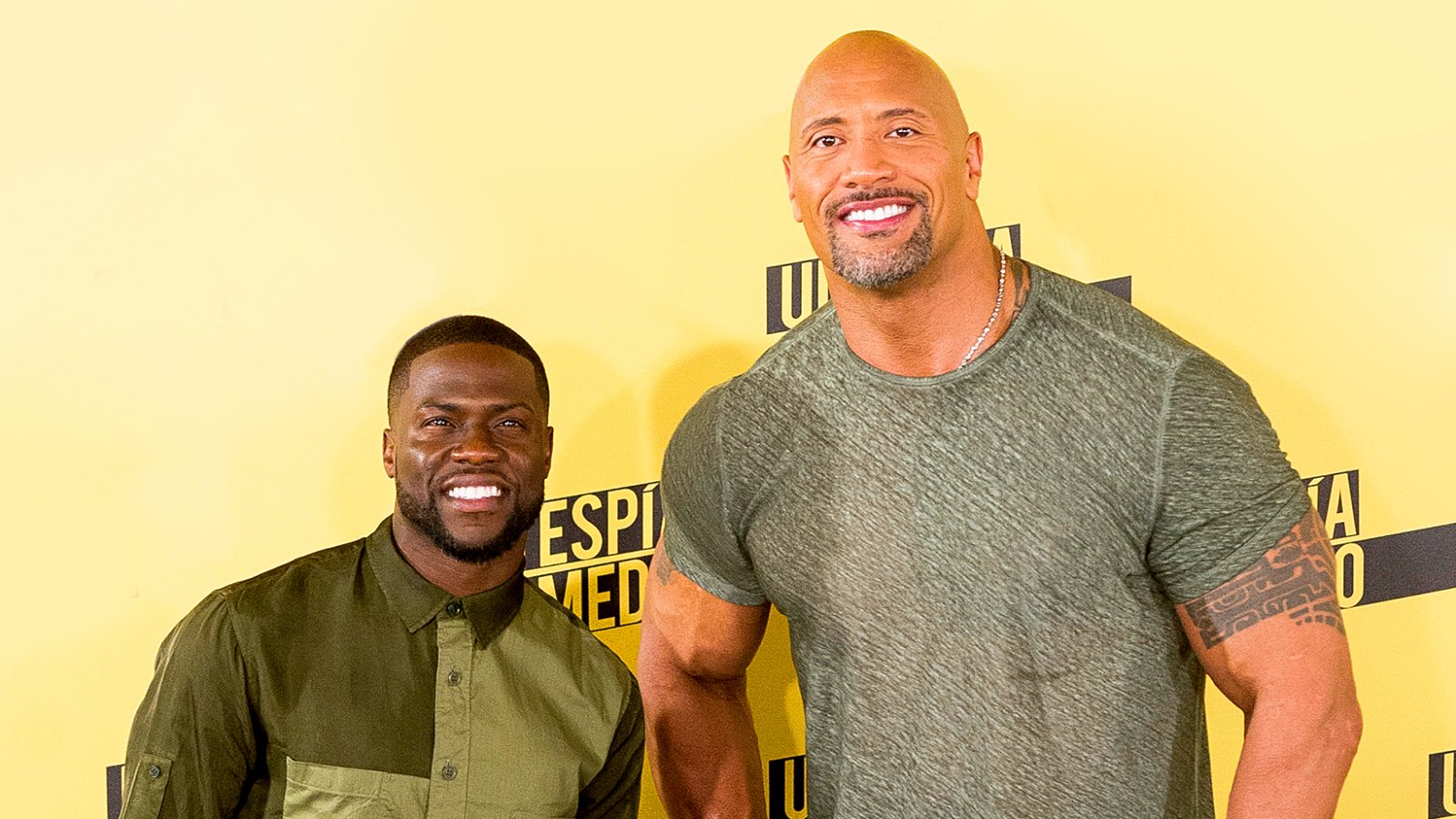 Kevin Hart and Dwayne ‘The Rock‘ Johnson attend 2016 Central Intelligence photocall at Villamagna Hotel in Madrid, Spain.