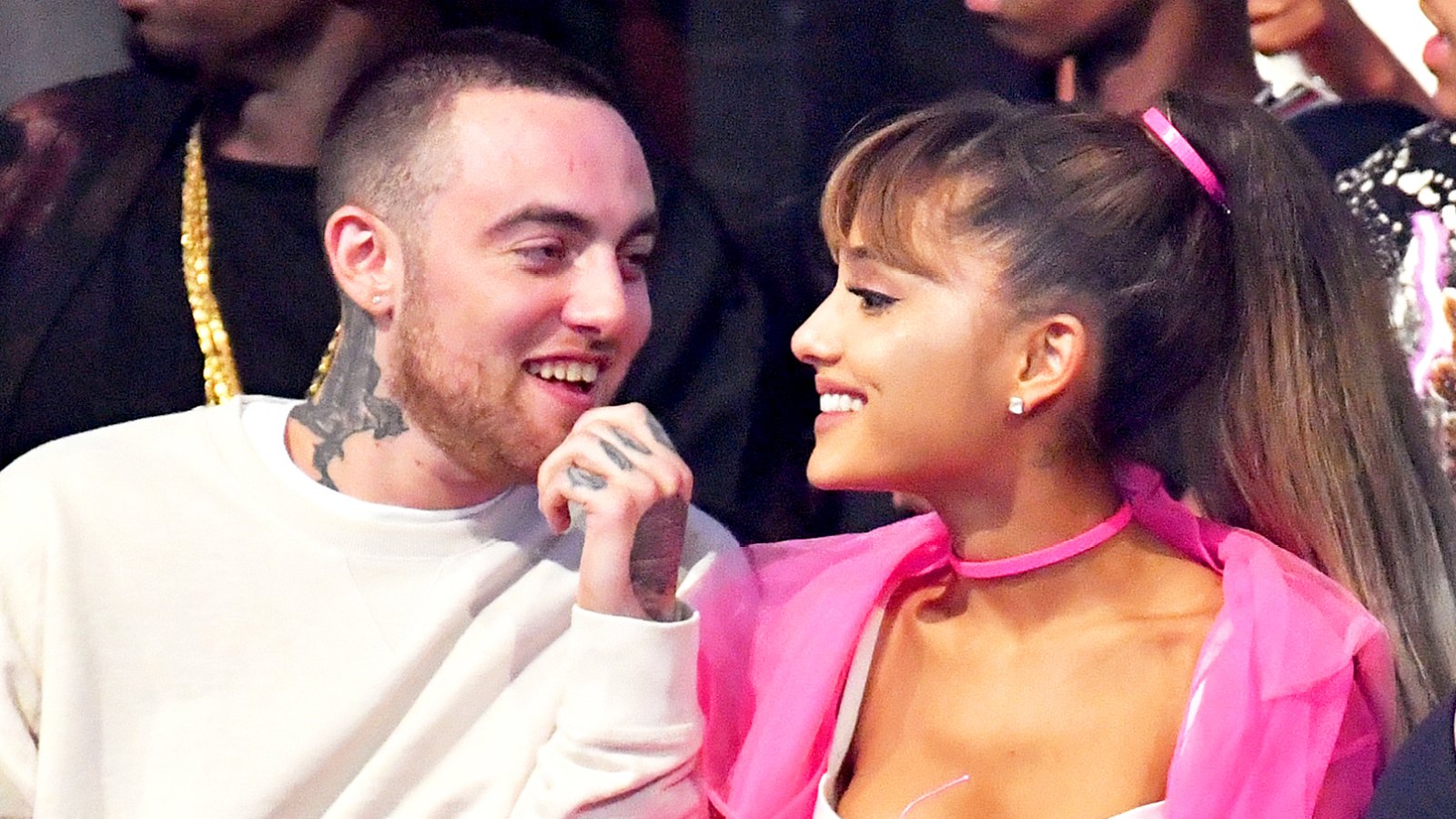 Mac Miller and Ariana Grande attend the 2016 MTV Video Music Awards at Madison Square Garden in New York City.