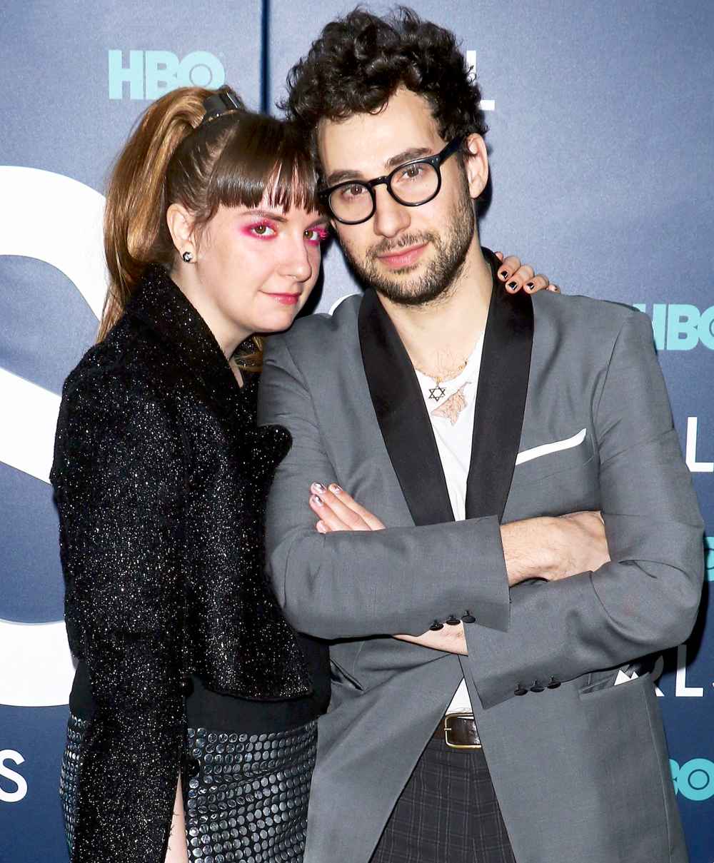 Lena Dunham and Jack Antonoff attend the the New York 2017 premiere of “Girls