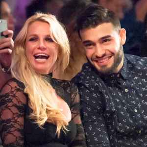 Britney Spears and Sam Asghari attend 2017 Art Hearts Fashion LAFW Fall/Winter at The Beverly Hilton Hotel in Beverly Hills.