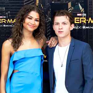 Zendaya and Tom Holland attend 'Spider-Man: Homecoming' 2017 photocall at the Villamagna Hotel in Madrid, Spain.