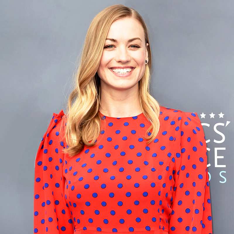 Yvonne Strahovski attends The 23rd Annual Critics' Choice Awards at The Barker Hanger in Santa Monica, California.