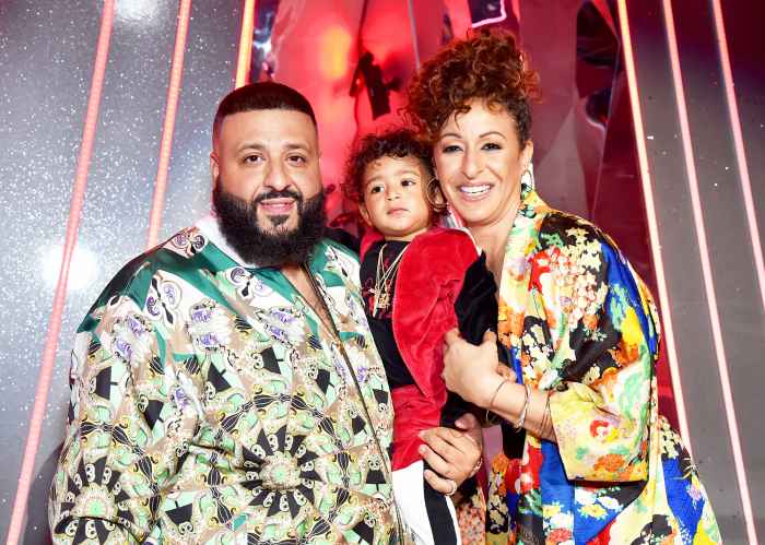 DJ Khaled and Nicole Tuck with their son Asahd attend the 2018 iHeartRadio Music Awards at The Forum in Inglewood, California.