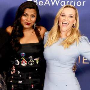 Mindy Kaling and Reese Witherspoon attend the 2018 European premiere of 'A Wrinkle In Time' at BFI IMAX in London, England.