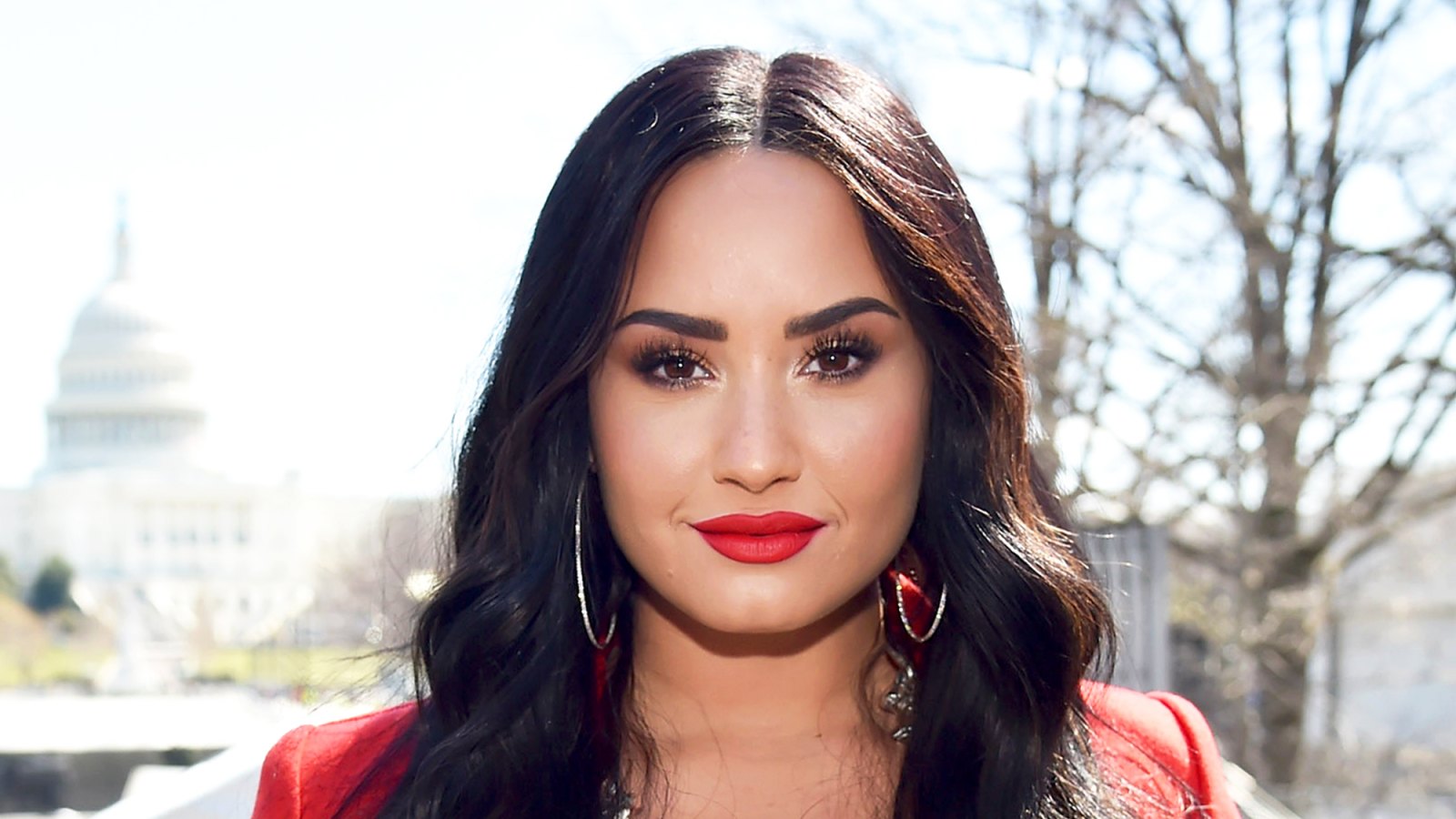 Demi Lovato attends March For Our Lives on March 24, 2018 in Washington, DC.