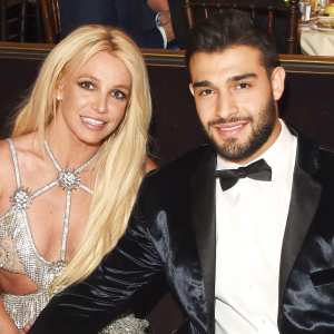 Britney Spears and Sam Asghari attend the 29th Annual GLAAD Media Awards at The Beverly Hilton Hotel on April 12, 2018 in Beverly Hills, California.