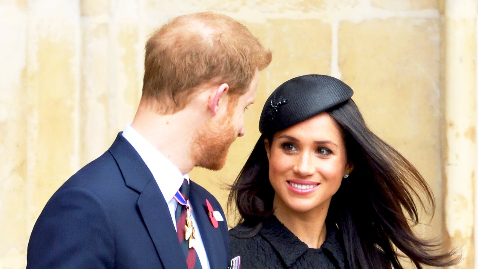 Prince Harry and Meghan Markle attend the Anzac Day service of Thanksgiving and Commemoration at Westminster Abbey on April 25, 2018 in London, England.