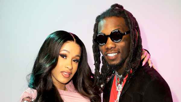Cardi B and Offset backstage during the 2018 Premios Billboard de la Musica Latina at the Mandalay Bay Resort and Casino in Las Vegas, Nevada.