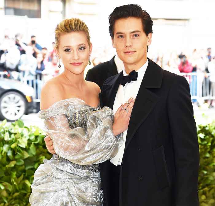 Lili Reinhart and Cole Sprouse attend the Heavenly Bodies: Fashion & The Catholic Imagination Costume Institute Gala at The Metropolitan Museum of Art on May 7, 2018 in New York City.