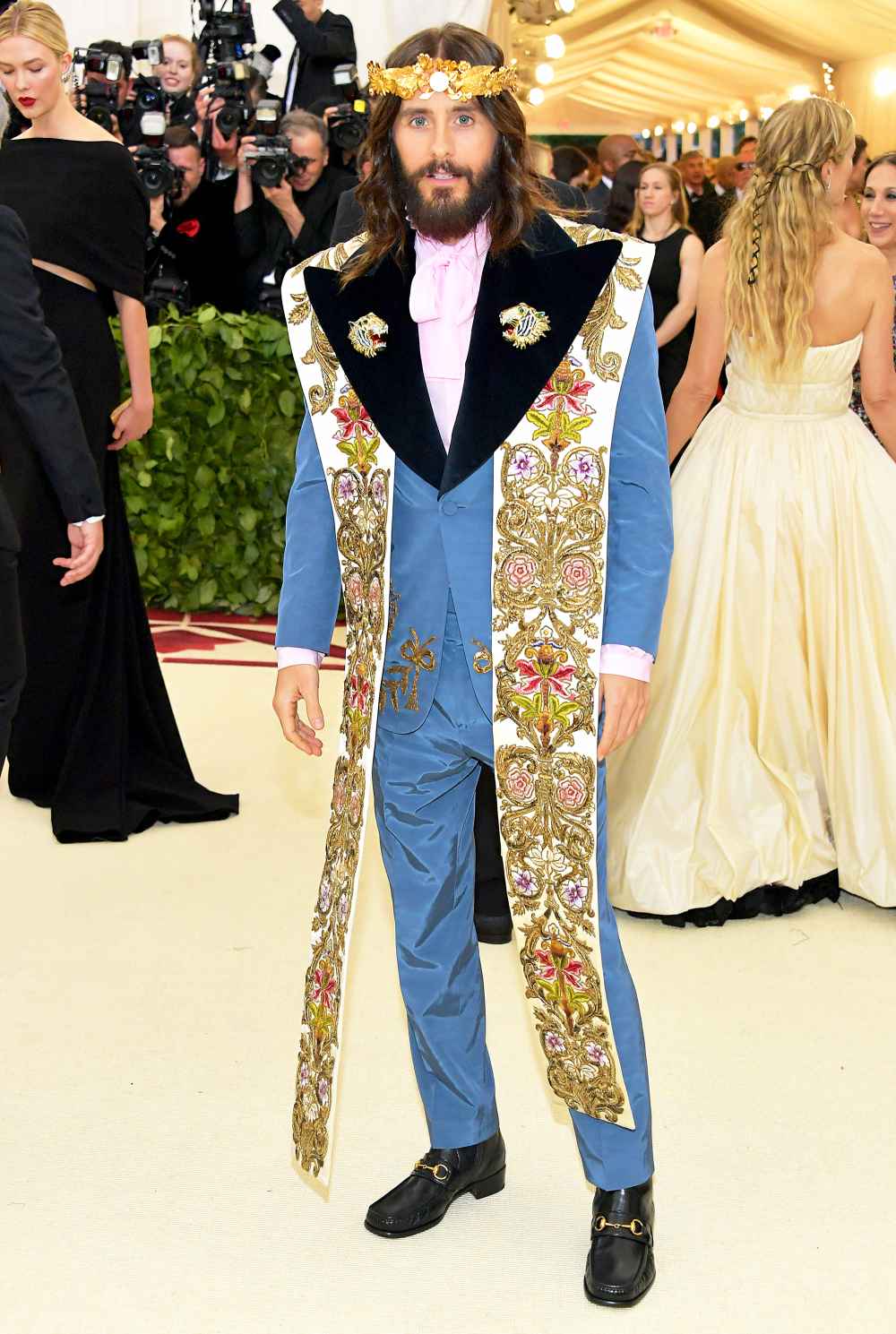 Jared Leto attends the Heavenly Bodies: Fashion & The Catholic Imagination Costume Institute Gala at The Metropolitan Museum of Art on May 7, 2018 in New York City.