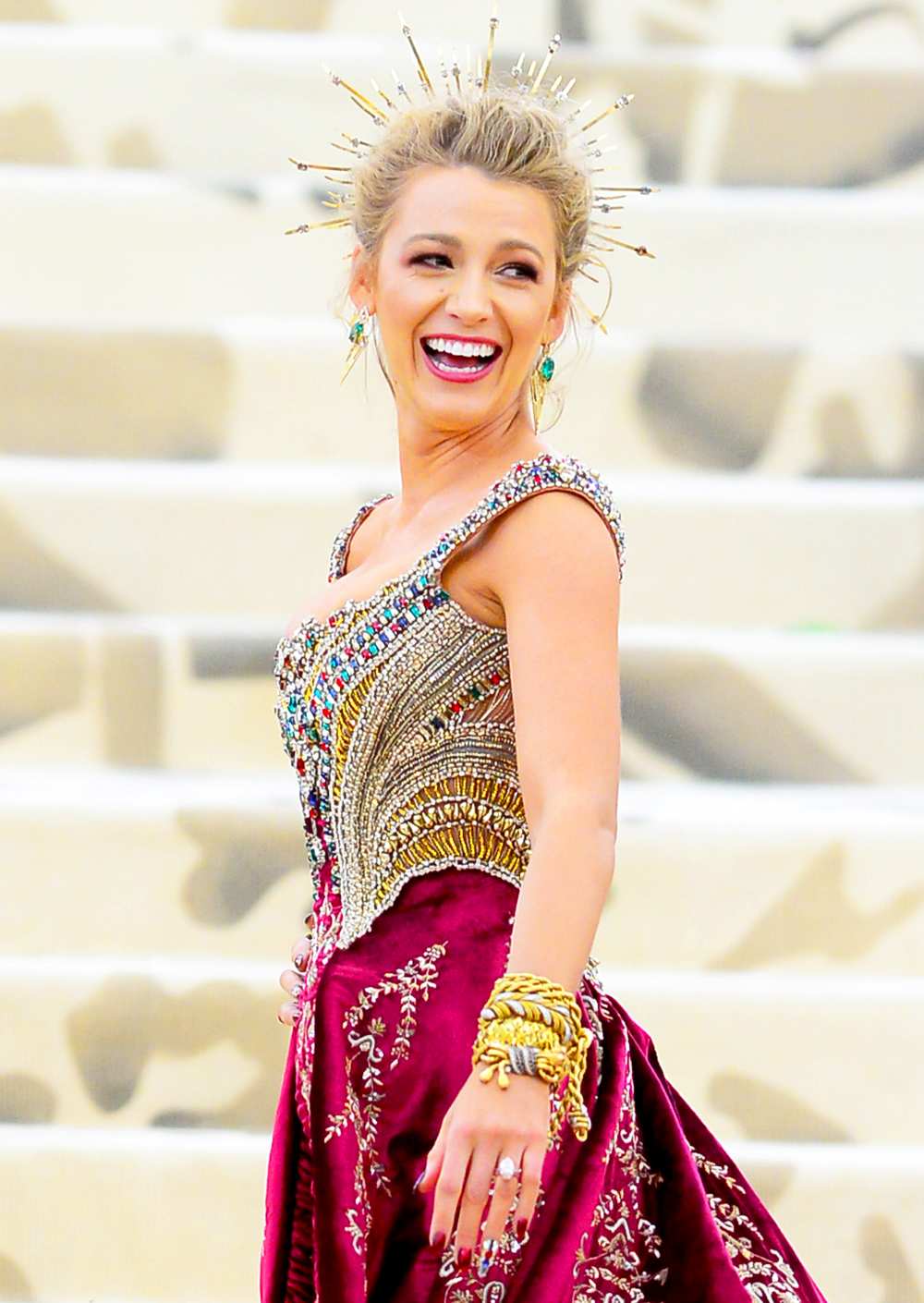 Blake Lively attends the Heavenly Bodies: Fashion & The Catholic Imagination Costume Institute Gala at The Metropolitan Museum of Ar at on May 7, 2018 in New York City.