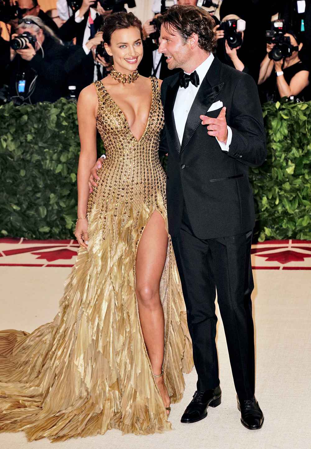 Irina Shayk and Bradley Cooper attend the Heavenly Bodies: Fashion & The Catholic Imagination Costume Institute Gala at The Metropolitan Museum of Art on May 7, 2018 in New York City.