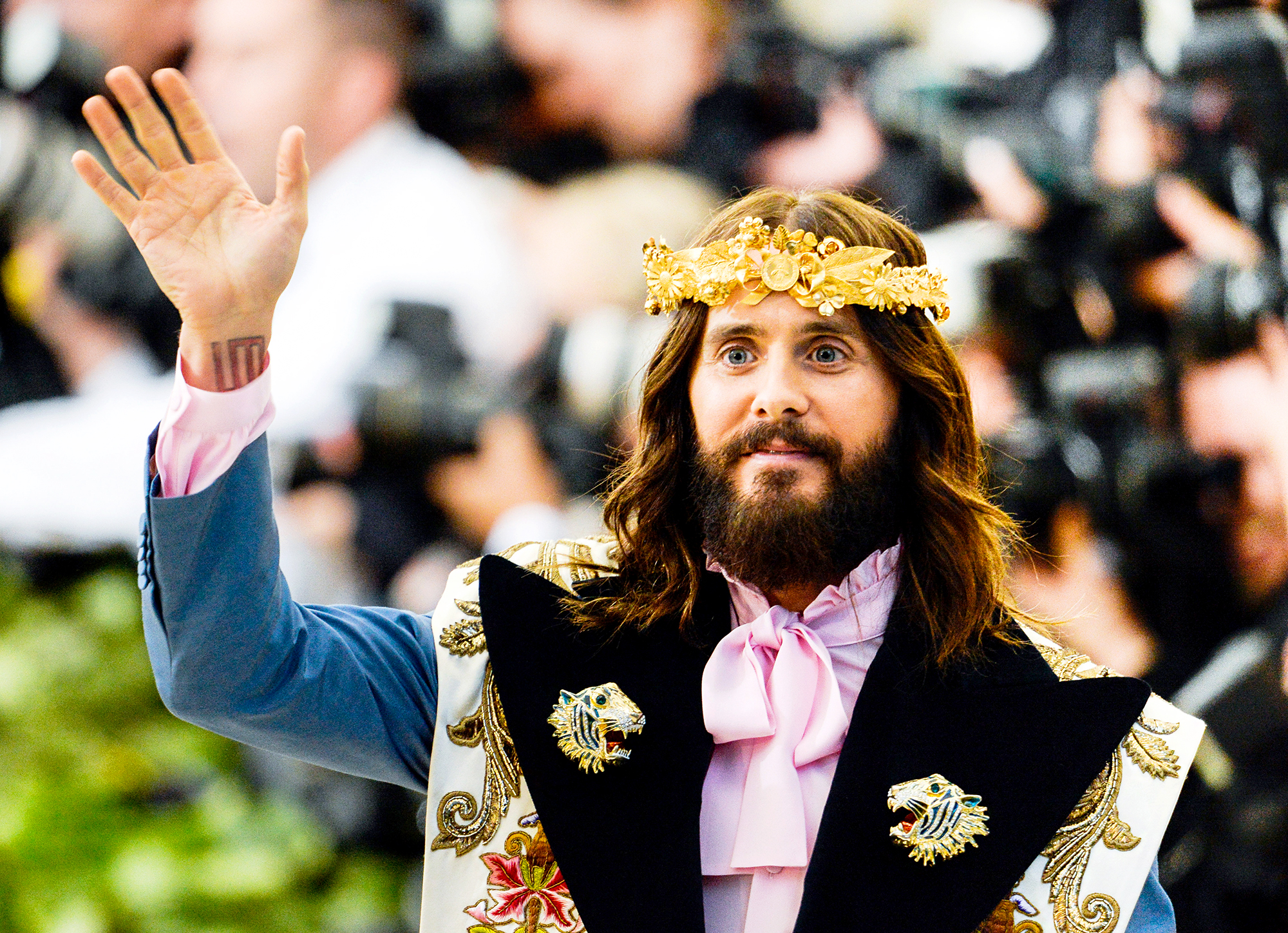 Jared Leto attends the Heavenly Bodies: Fashion & The Catholic Imagination Costume Institute Gala at The Metropolitan Museum of Art on May 7, 2018 in New York City.