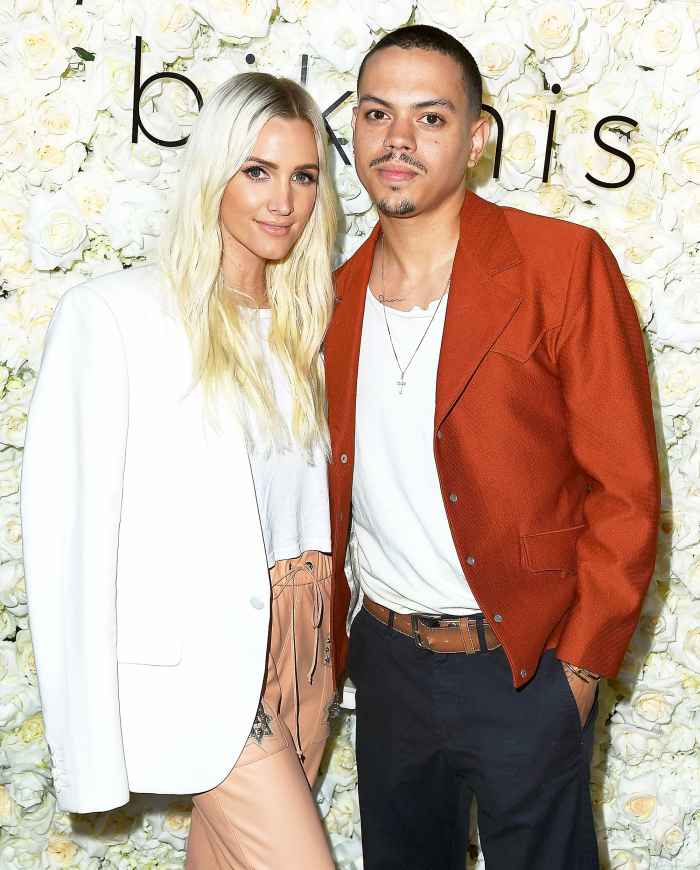 Ashlee Simpson and Evan Ross arrive at the Gigi C Bikinis Pop-Up Launch Event at The Park at The Grove on May 17, 2018 in Los Angeles, California.