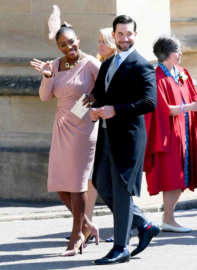 Serena Williams and Alexis Ohanian attend the wedding of Prince Harry to Ms Meghan Markle at St George's Chapel, Windsor Castle on May 19, 2018 in Windsor, England.