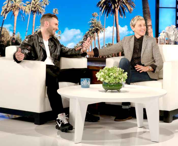 Adam Levine and Ellen DeGeneres