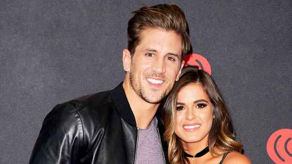 Jordan Rodgers and Jojo Fletcher attend the 2016 iHeartRadio Music Festival Night 1 at T-Mobile Arena in Las Vegas, Nevada.