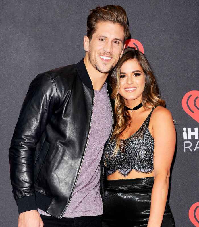 Jordan Rodgers and Jojo Fletcher attend the 2016 iHeartRadio Music Festival Night 1 at T-Mobile Arena in Las Vegas, Nevada.