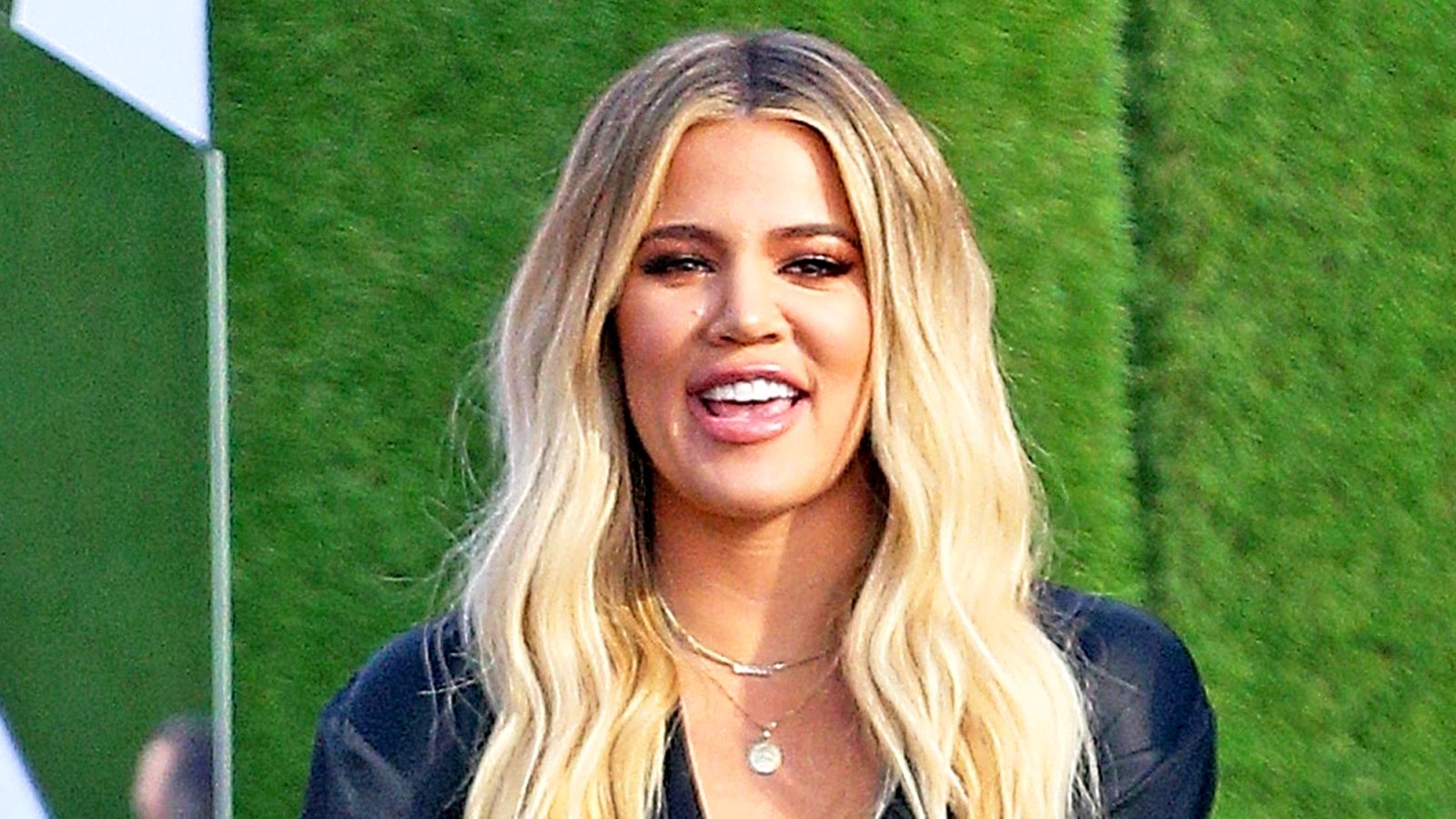 Khloe Kardashian promotes her 'Good American' clothing line at the Westfield Mall in Century City, California.