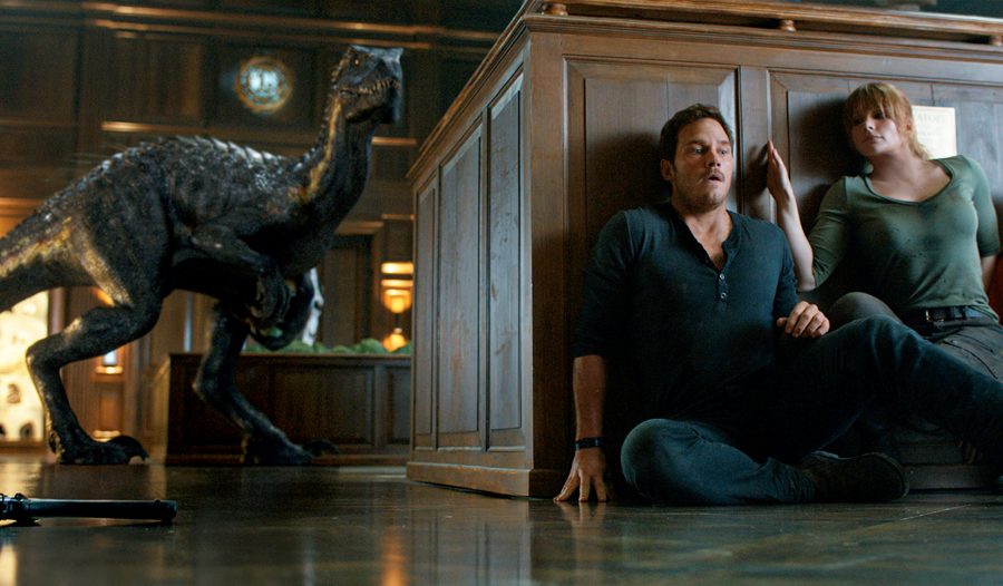 Chris Pratt and Bryce Dallas Howard in ‘Jurassic World: Fallen Kingdom‘