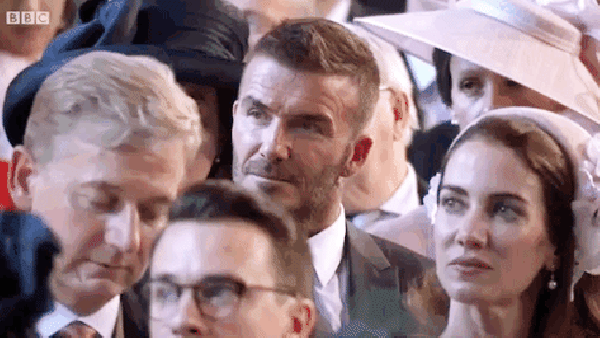David Beckham Laughing Sermon Royal Wedding