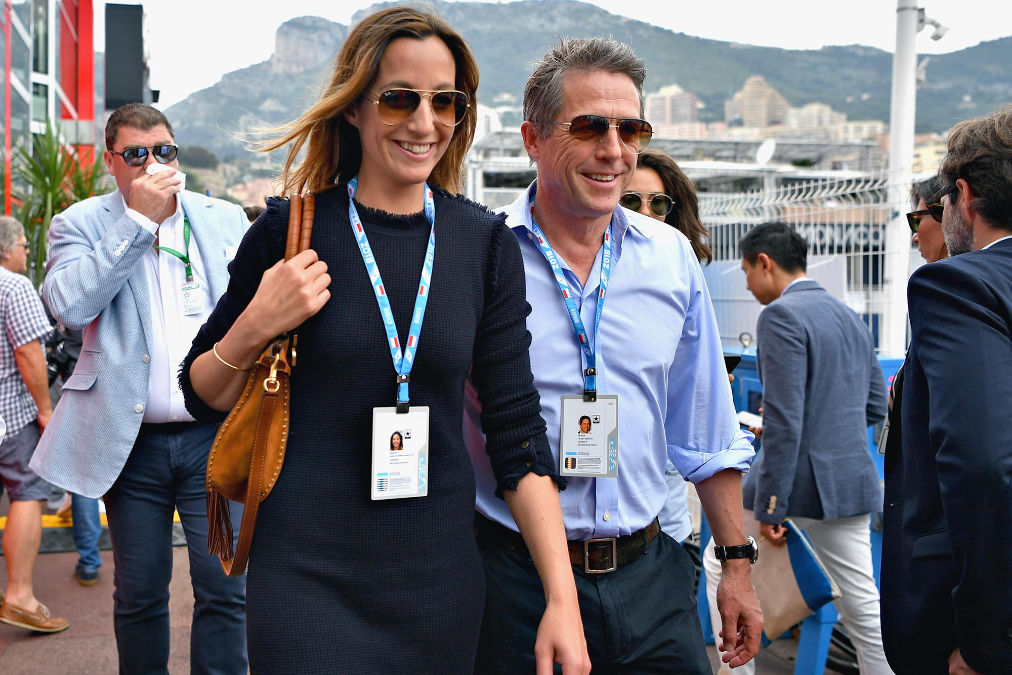 Hugh Grant, Anna Eberstein, Wedding, Married, Monaco Formula One Grand Prix