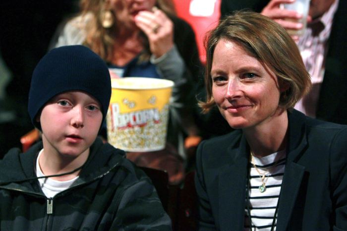 Jodie Foster (R) and son Christopher "Kit" Foster