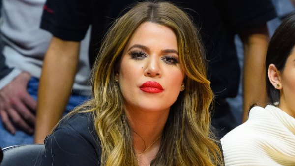 Khloe Kardashian attends a basketball game