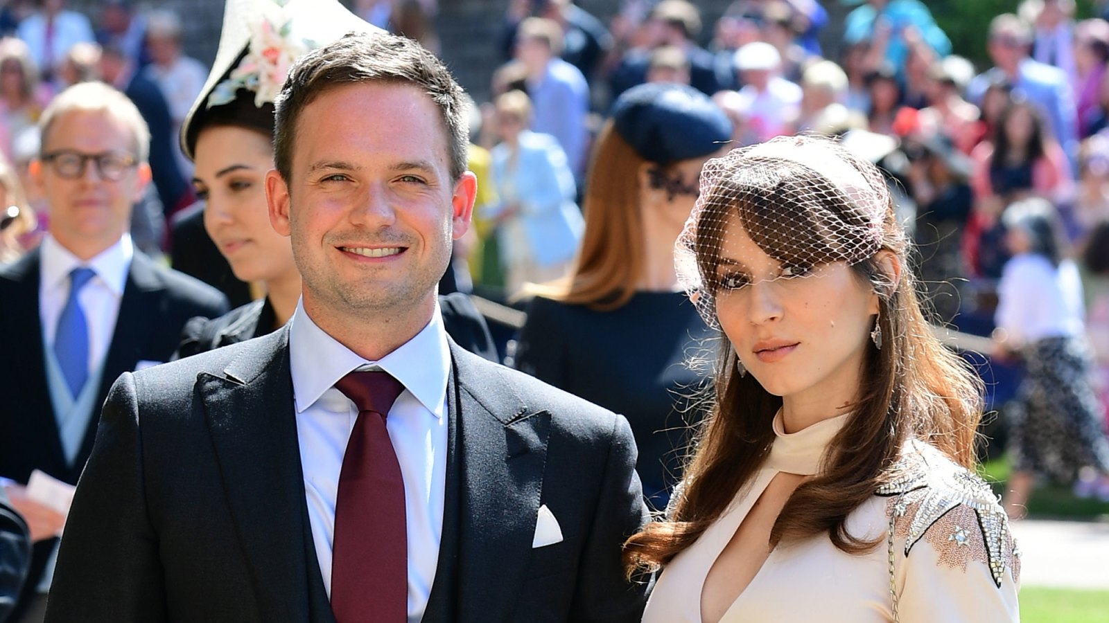 Patrick J. Adams Shares Adorable Royal Wedding Selfie With Wife Troian ...