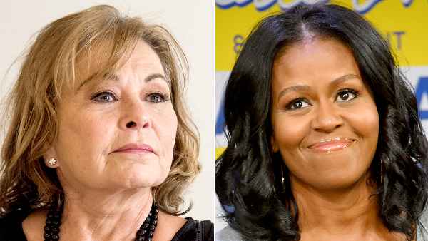 Roseanne Barr and Michelle Obama