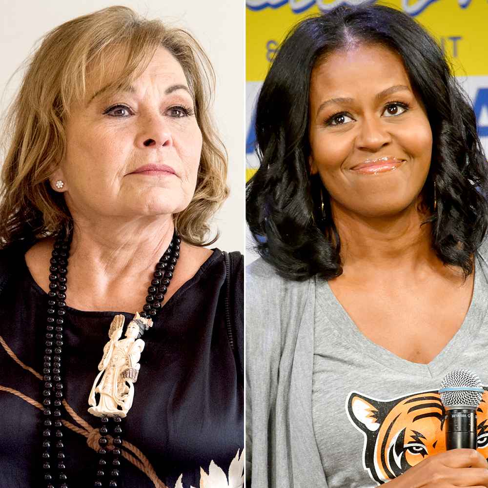 Roseanne Barr and Michelle Obama