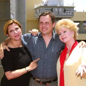 Debbie Reynolds with her children Carrie and Todd Fisher