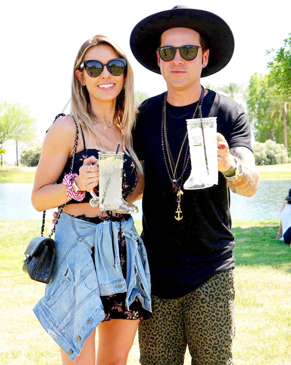 Audrina Patridge and Ryan Cabrera at the 2018 Stagecoach country music festival in Indio, California on April 28, 2018.