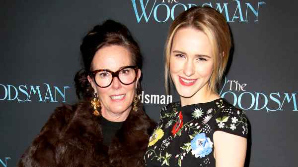 Kate Spade and Rachel Brosnahan attend the Off-Broadway Opening Night 2016 Performance of 'The Woodsman' at The New World Stages in New York City.