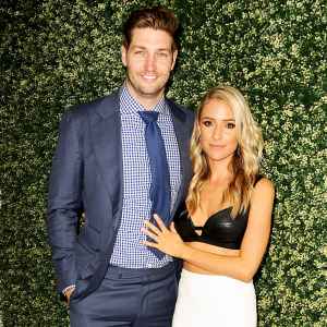 Jay Cutler and Kristin Cavallari attend the 2017 launch event for "Uncommon James" at Fig & Olive in West Hollywood, California.