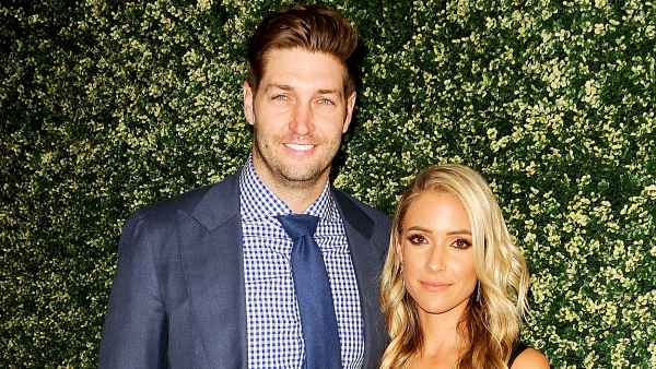 Jay Cutler and Kristin Cavallari attend the 2017 launch event for "Uncommon James" at Fig & Olive in West Hollywood, California.
