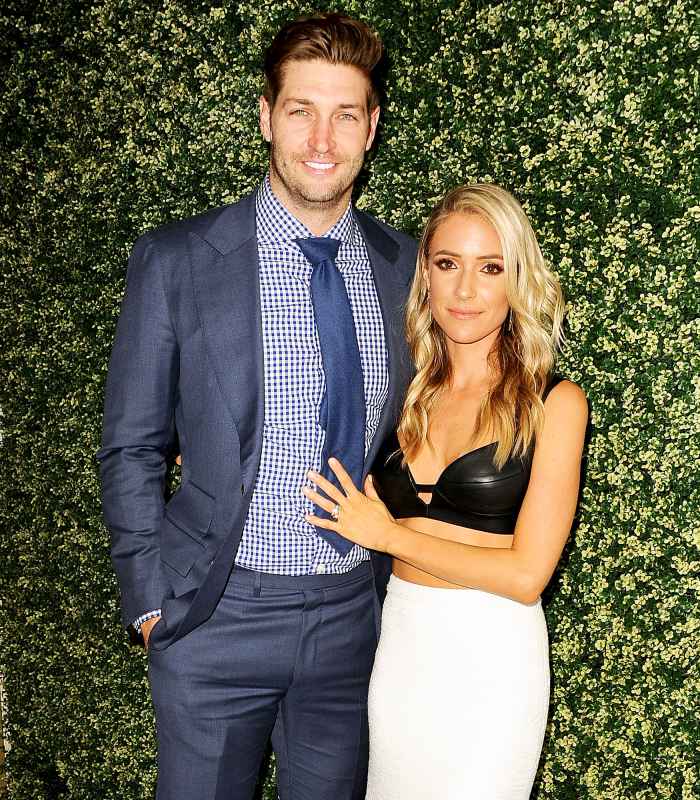 Jay Cutler and Kristin Cavallari attend the 2017 launch event for "Uncommon James" at Fig & Olive in West Hollywood, California.